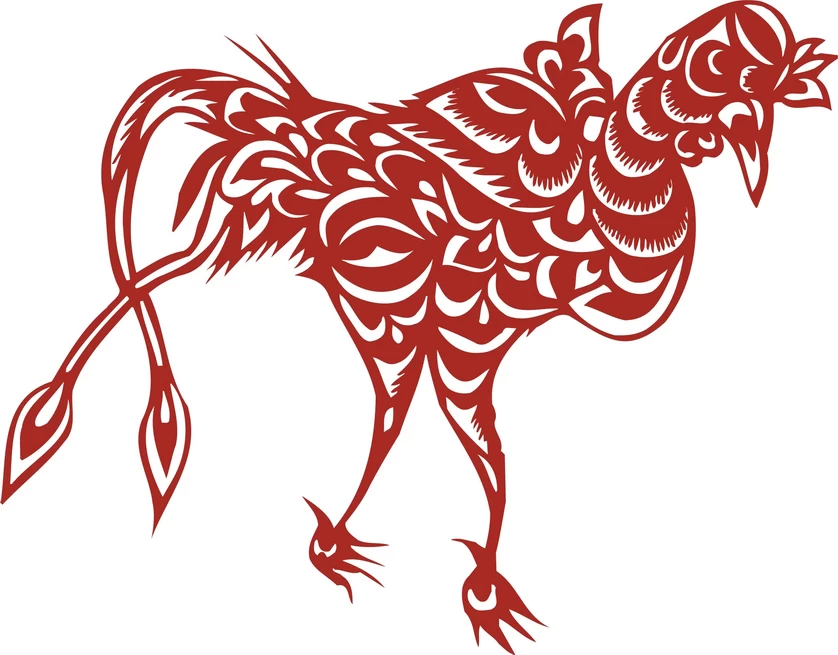 中国风中式传统喜庆民俗人物动物窗花剪纸插画边框AI矢量PNG素材【963】